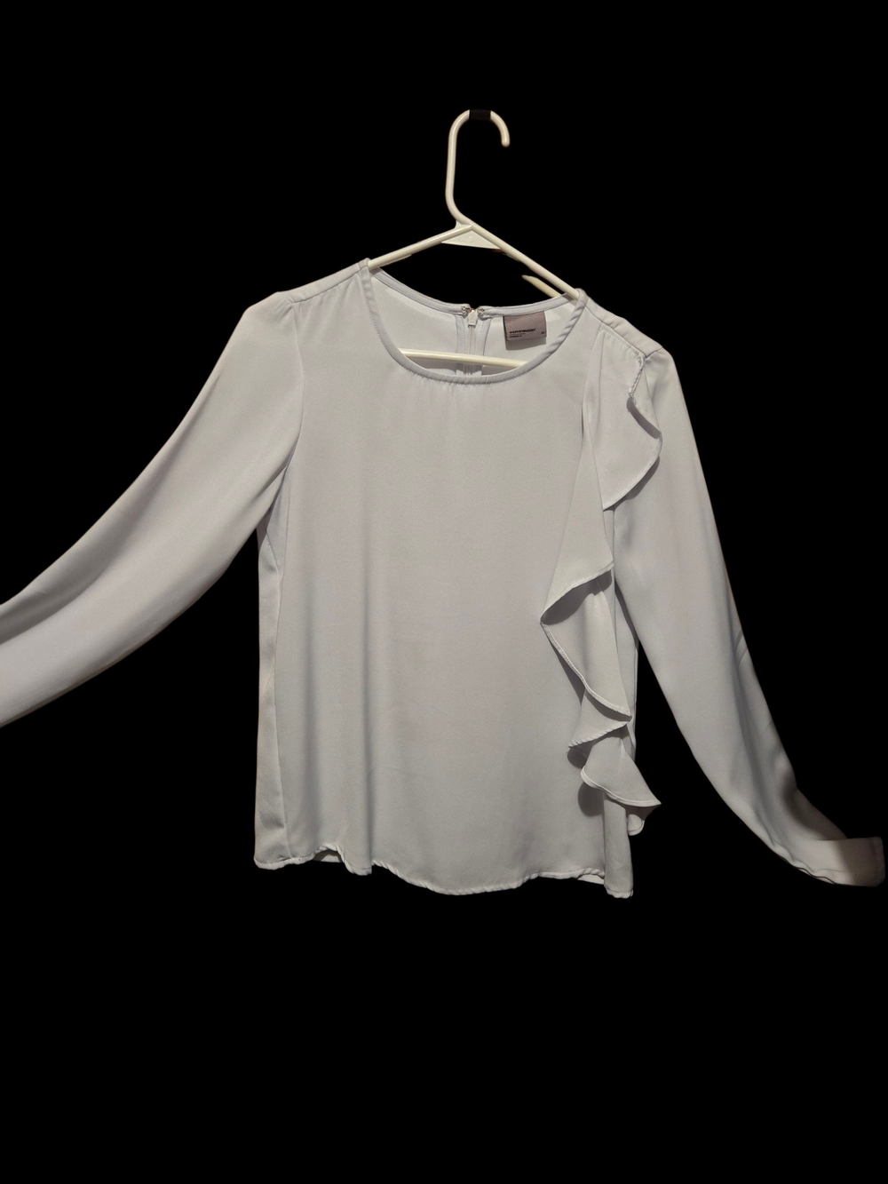 Vero Moda WHITE Ruffle-Accent Blouse